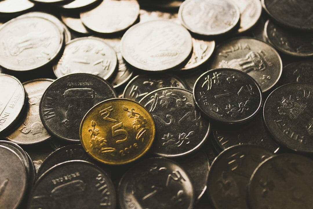 coin collector examining rare coins