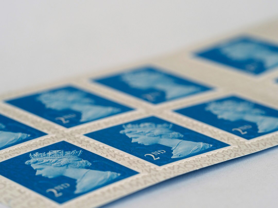 stamp collection close up